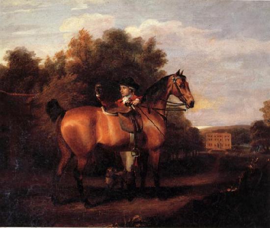 Henry Walton A Gentleman,Said to Be mr Richard Bendyshe with his Favorite Hunter in a Landscape China oil painting art
